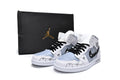Air Jordan 1 Mid PS5 White Grey Black Reps Sneaker 554724-130