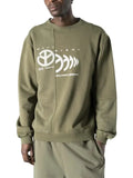 Maharishi logo-print panelled sweater