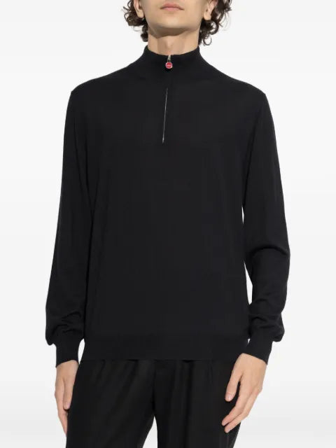 Kiton half-zip turtleneck sweater