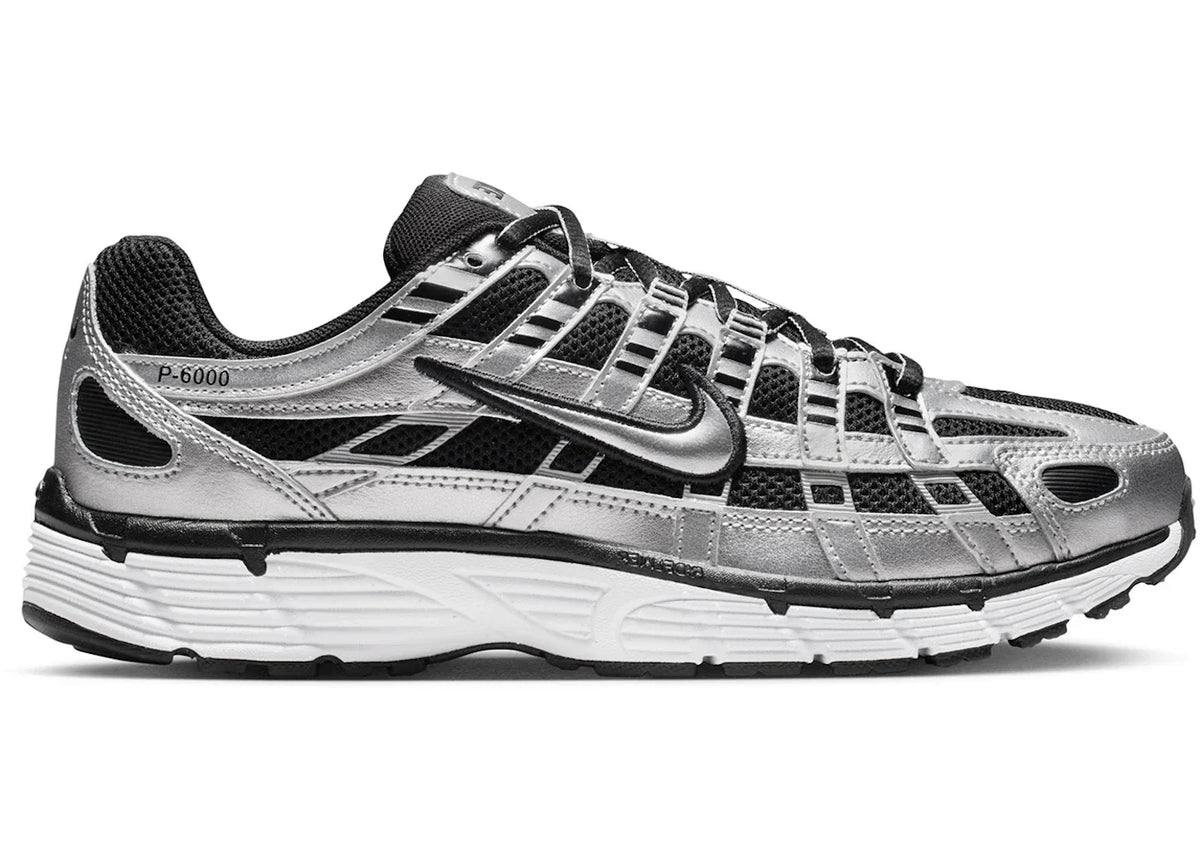 Nike P-6000 Metallic Silver Black White (Women's) BV1021-013