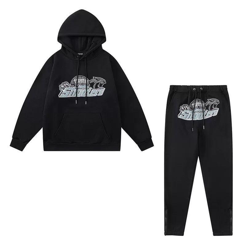 Trapstar Shooters Panther Graphic Tracksuit — Black