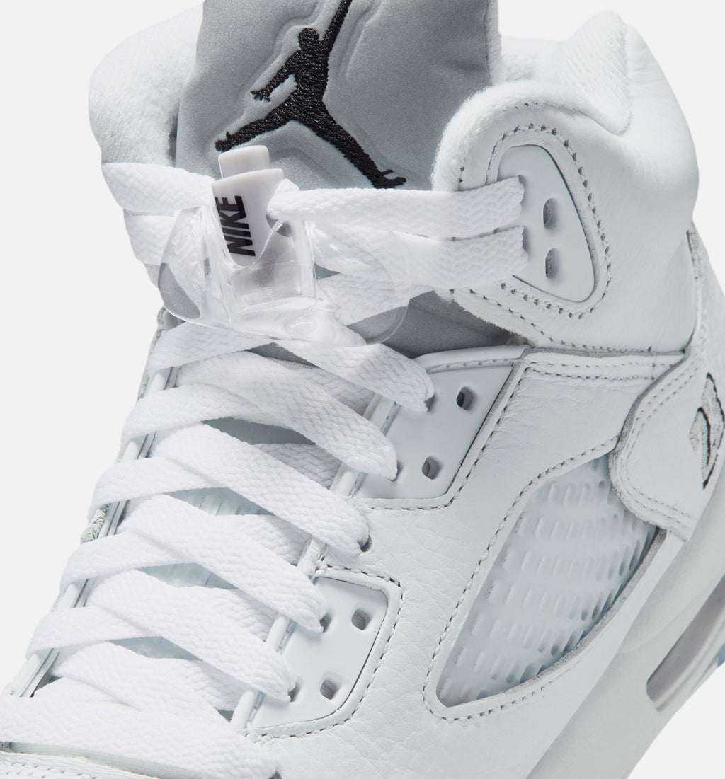 Air Jordan 5 Retro OG White Metallic Grade School Lifestyle Shoe